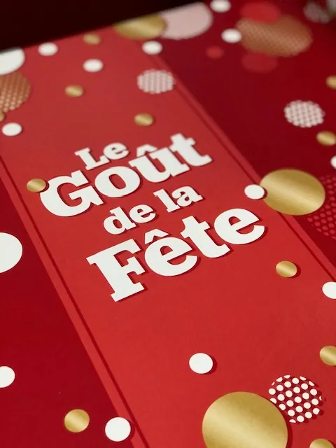 Coffret festif rouge et or « Le goût de la fête »